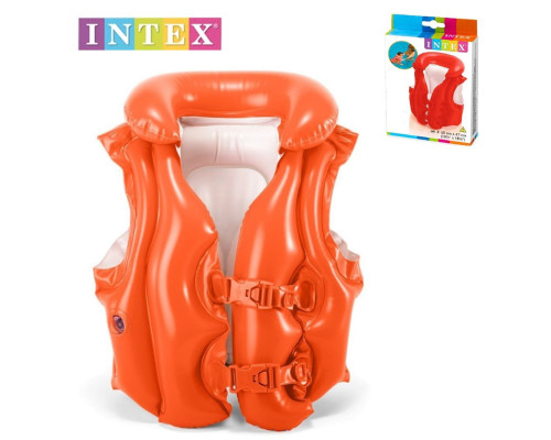 Дитячий рятувальний надувний Жилет Люкс Intex 58671NP. Розміром 50х47см, для дітей від 3 до 6 років