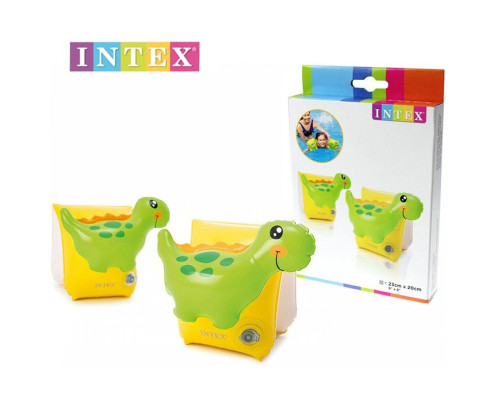 Дитячі нарукавники з динозавриками Intex 56664. Розміром 23х20 см