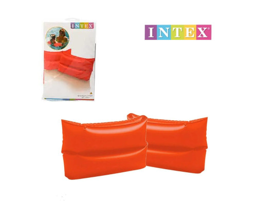 Надувні нарукавники поморанчеві Intex 59642.від 6-12 років. Розміром 25х17см. Рятувальні нарукавники для плавання
