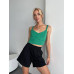 Стильний жіночий топ. Жіночий топ Рубчик Зелений, 40/42