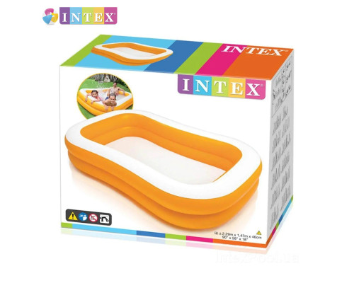 Надувний дитячий басейн Intex 57181 "Мандарин" 229x147x46см, 600л, від 3 років