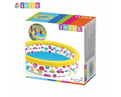 Надувний басейн "Геометрія" Intex 58439 NP. Розміром 147x33см, об'єм 324л, від 3 років