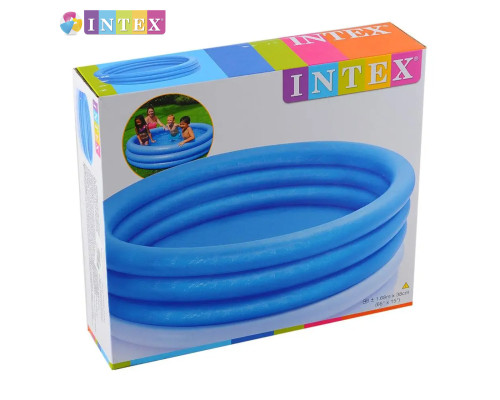 Надувний басейн "Кристал" Intex 58446 NP. Розміром 168x38см, об'єм 581л, від 3 років