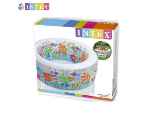 Надувний басейн "Акваріум" Intex 58480 NP. Розміром 152x56см, об'єм 360л, від 3 років