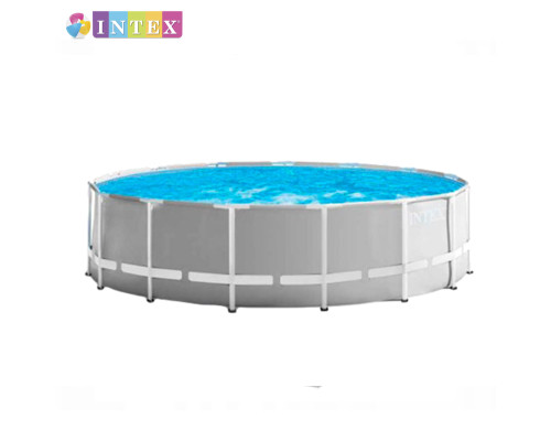 Круглий каркасний басейн Intex 26712 NP із вбудованим насосом 220-240V. Розміром 366x76см, об'єм 6503л