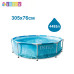 Круглий каркасний басейн Intex 28206 NP. Розміром 305x76см, об'єм 4485л