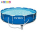 Круглий каркасний басейн Intex 28212 NP. Насос-фільтр у комплекті. Розміром 366x76см, об'єм 6503л