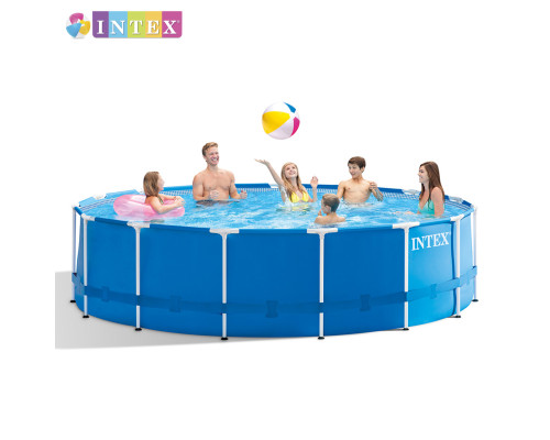 Круглий каркасний басейн Intex 28242 NP. Розміром 457x122см, об'єм 16805л, від 6 років