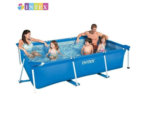 Прямокутний каркасний басейн Intex 28270 NP. Розміром 220x150x60см, об'єм 1662л, від 6 років