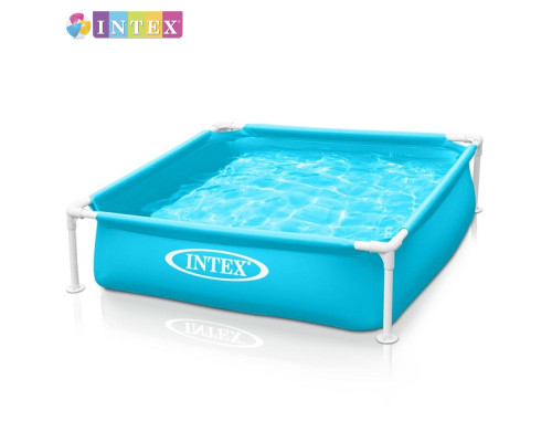 Квадратний каркасний басейн Intex 57173. Розміром 122x122x30см, об'єм 337л, від 3 років.