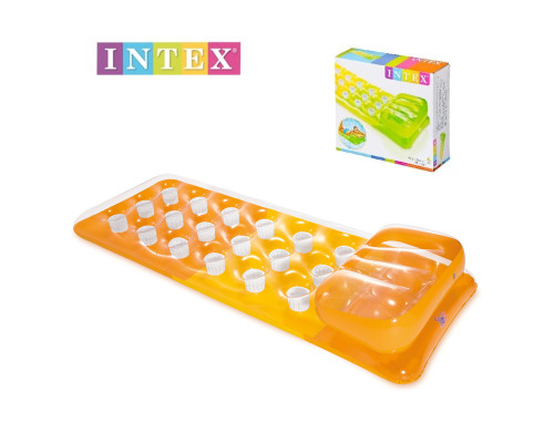 Надувний матрац Помаранчевий "Мода" Intex 58890. Розміром 188х71см