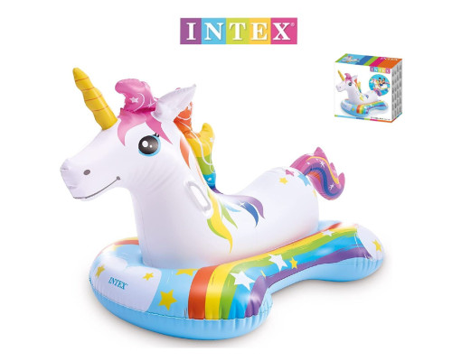 Надувна іграшка "Єдиноріг" Intex 57552. Розміром 163х86см, від 3 років