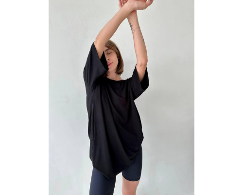Жіноча футболка oversize. Футболка Віскоза Чорний