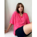 Жіноча футболка oversize. Футболка Віскоза Рожевий