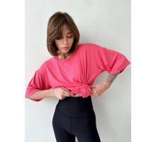 Жіноча футболка oversize. Футболка Віскоза Рожевий