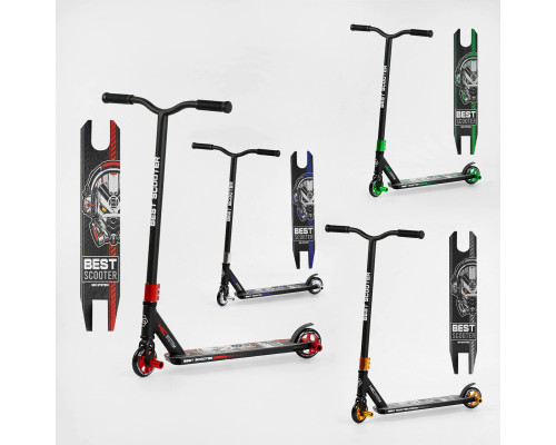 Самокат трюковий Best Scooter BS-18109, 4 кольори, ПЕГИ і дека, колеса PU, d=10 см