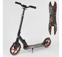 Дитячий самокат Best Scooter 88146, ЧОРНИЙ, переднє колесо PU - 22 см, заднє колесо PU - 20 см