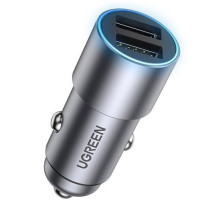 Автомобільний зарядний пристрій UGREEN CD130 24W Dual USB-A Car Charger Gray (50592)
