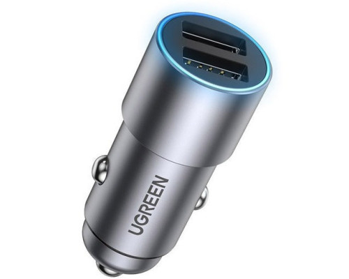 Автомобільний зарядний пристрій UGREEN CD130 24W Dual USB-A Car Charger Gray (50592)