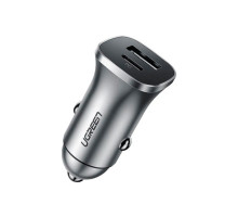 Автомобільний зарядний пристрій UGREEN CD130 Dual USB Car Charger (Space Gray) (30780)
