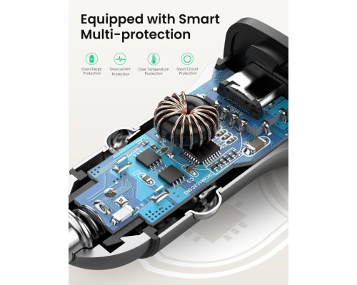 Автомобільний зарядний пристрій UGREEN CD130 Dual USB Car Charger (Space Gray) (30780)