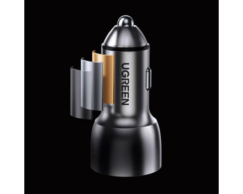 Автомобільний зарядний пристрій UGREEN CD130 Dual USB Car Charger (Space Gray) (30780)