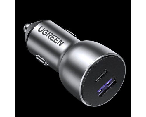 Автомобільний зарядний пристрій UGREEN CD130 Dual USB Car Charger (Space Gray) (30780)
