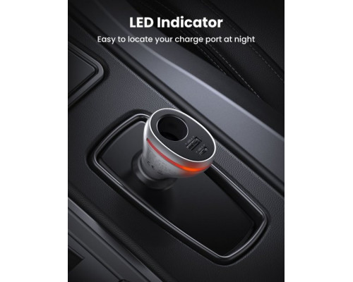 Автомобільний зарядний пристрій UGREEN CD213 42.5W Car Charger Alu Case (Dark Blue) (60980)