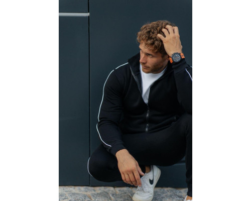 Чоловічий костюм із начосом. Чоловічий костюм Турецька Тринитка Чорний, 4XL