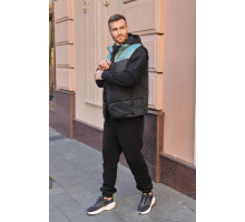 Костюм чоловічий трійка. Чоловічий костюм Тринитка на флісі Хакі + чорний, XL