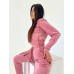 Жіночий костюм велюр пудровий