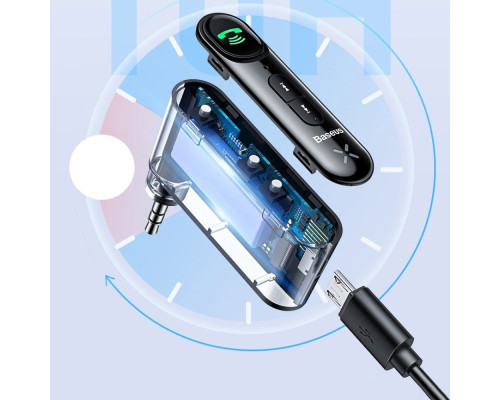 Bluetooth ресiвер BASEUS Qiyin AUX Car Bluetooth Receiver Black (WXQY-01)