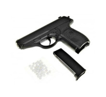 Страйкбольний пістолет Browning mini з глушником, Вальтер метал чорний