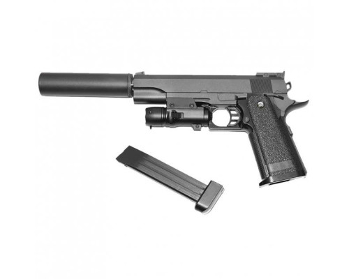 G6 Страйкбольний пістолет Galaxy Colt M1911 Hi-Capa метал, чорний