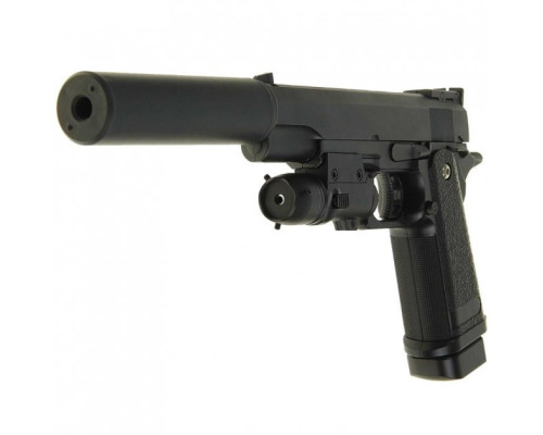 G6 Страйкбольний пістолет Galaxy Colt M1911 Hi-Capa метал, чорний