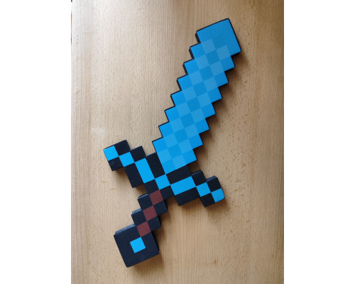 Дерев'яний ніж Майнкрафт. Дитячий Алмазний ніж з ігри Minecraft. арт. 8269