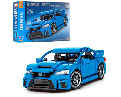 Авто-конструктор Subaru Impreza WRX STI, 1:18, інерційний механізм, 812 деталей (705806)