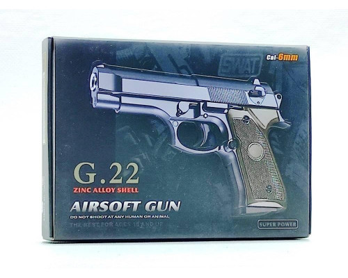 Страйкбольний пістолет G22 Galaxy метал, чорний