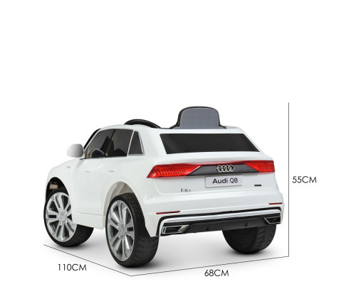 Дитячий електромобіль Джип Bambi Racer Audi Q8 JJ2066EBLR-1, зі світлом. Білий