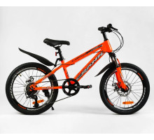 Дитячий спортивний велосипед 20’’ CORSO «Crank» CR-20303 сталева рама, обладнання Saiguan 7 швидкостей, зібран на 75%