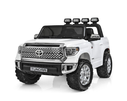 Дитячий електромобіль з багажником Джип Bambi Racer Toyota JJ2266AEBLR-1 з музикою і катафотами. Білий