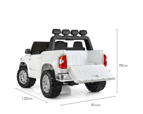 Дитячий електромобіль з багажником Джип Bambi Racer Toyota JJ2266AEBLR-1 з музикою і катафотами. Білий