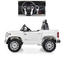 Дитячий електромобіль з багажником Джип Bambi Racer Toyota JJ2266AEBLR-1 з музикою і катафотами. Білий