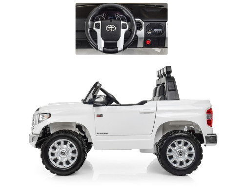 Дитячий електромобіль з багажником Джип Bambi Racer Toyota JJ2266AEBLR-1 з музикою і катафотами. Білий