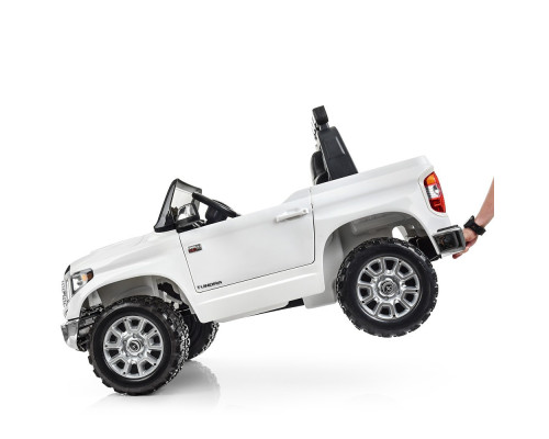 Дитячий електромобіль з багажником Джип Bambi Racer Toyota JJ2266AEBLR-1 з музикою і катафотами. Білий
