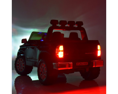 Дитячий електромобіль з багажником Джип Bambi Racer Toyota JJ2266AEBLR-2 з музикою і катафотами. Чорний