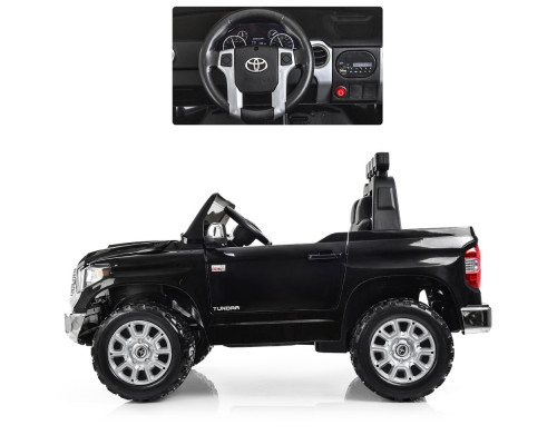 Дитячий електромобіль з багажником Джип Bambi Racer Toyota JJ2266AEBLR-2 з музикою і катафотами. Чорний