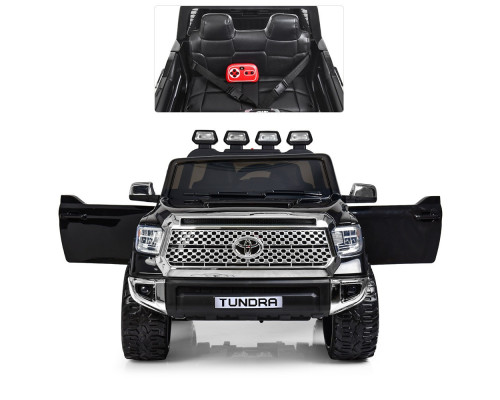 Дитячий електромобіль з багажником Джип Bambi Racer Toyota JJ2266AEBLR-2 з музикою і катафотами. Чорний