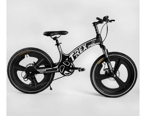 Дитячий спортивний велосипед 20 '' CORSO «T-REX» TR-66205 магнієва рама, обладнання MicroShift, 7 швидкостей, зібраний на 75%