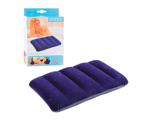 Intex Подушка 68672 надувна, синя, велюр, 48х32см